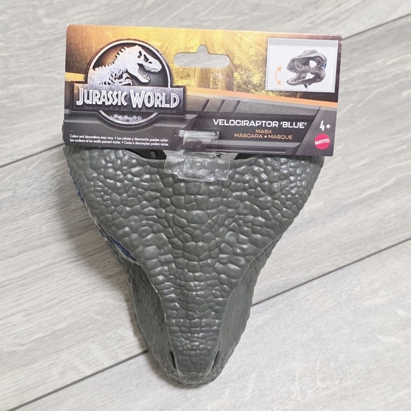 Jurassic World Park VELOCIRAPTOR BLUE Raptor Dinosaur Dino Mask - Picture 2 of 6